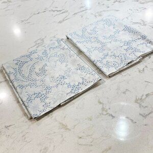 Vintage  Fieldcrest Perfection Pillowcases Set of 2 Standard Blue & White USA